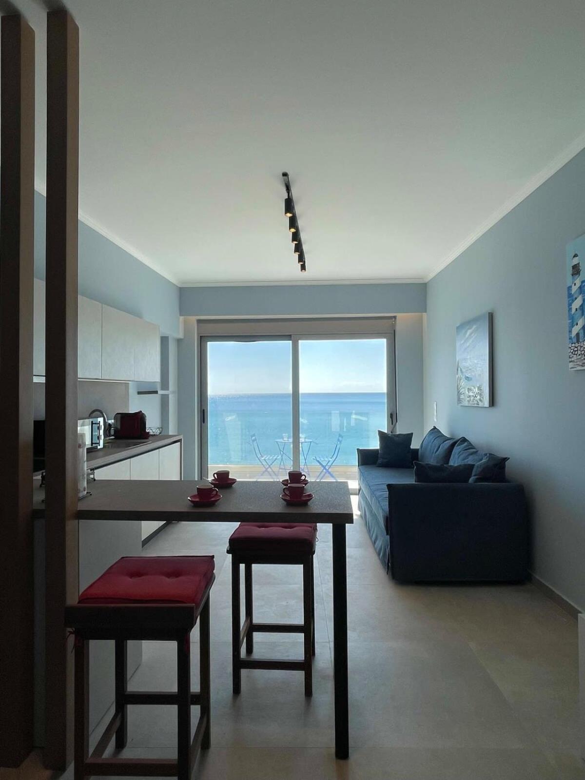 Escape Chic Studio With Seafront Patio Haraki
